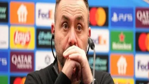 梅里诺本赛季英超5次担任先锋，进球数与努涅斯、若塔持平，领跑霍伊伦等人。